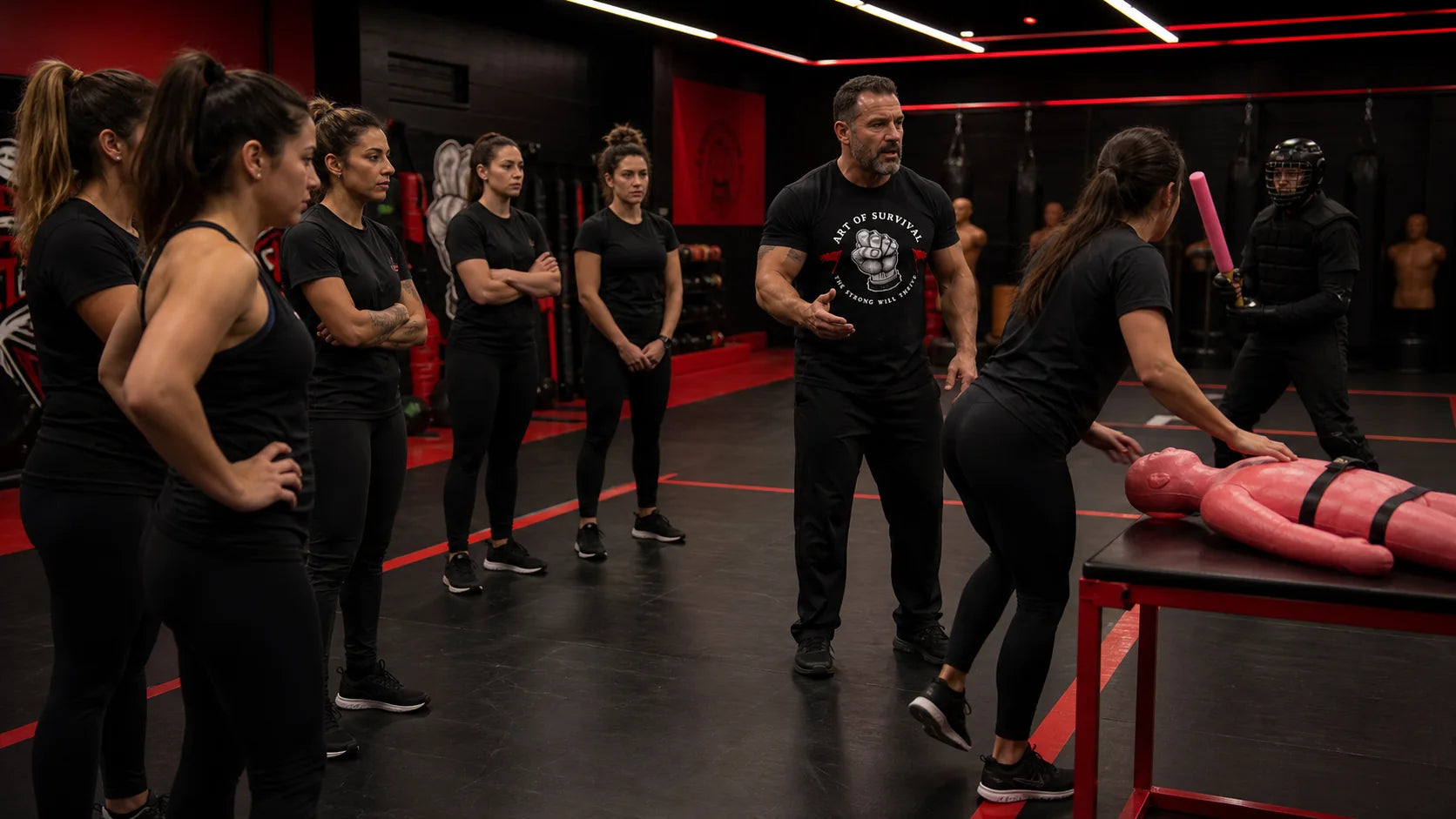Protocol 43 training exercise in a supervised Art of Survival dojo